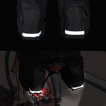 Wozinsky 60L geräumige Fahrradträgertasche (Regenhülle inklusive) schwarz (WBB13BK)