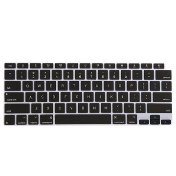 Alogy Schutzhülle Silikon-Tastaturabdeckung für Apple Macbook Air 13 M1 2019-2020 Schwarz