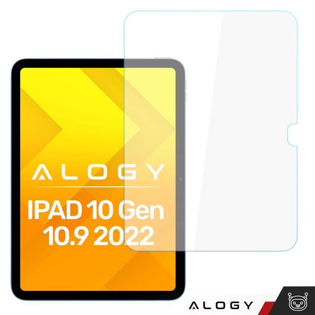 Szkło hartowane do Apple iPad 10.9 2022 / iPad 11 2025 Alogy Screen Protector Pro+ 9H na ekran z otworem