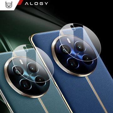 2x Kameralinsenschutzfolie aus gehärtetem Glas für Realme 12 PRO / Realme 12 PRO PLUS 5G Alogy Transparent