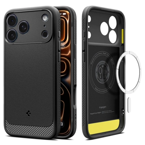 Etui do iPhone 17 Pro Spigen Rugged Armor Mag MagSafe Matte Black
