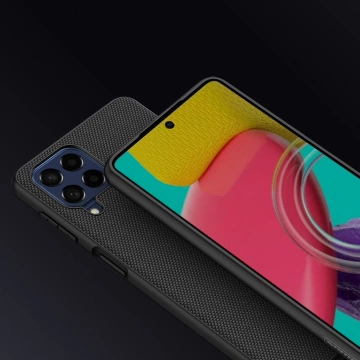 Nillkin Textured Case Strapazierfähige, verstärkte Hülle mit Gelrahmen und Nylon auf der Rückseite Samsung Galaxy M53 5G schwarz