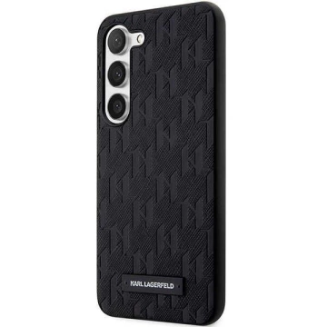 Karl Lagerfeld KLHCS23SSAKLHPK für Samsung Galaxy S23 S911 Hardcase czarny/black Saffiano Mono Metal Logo