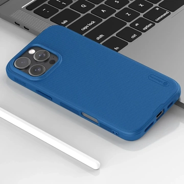iPhone 16 Pro Hülle Nillkin Magnetic Frosted Shield Blau