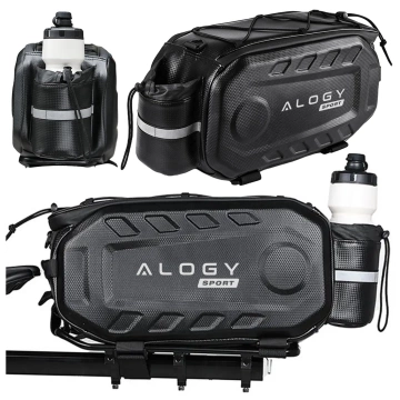 Fahrradtasche Fahrradtasche 2,5 l Fahrradhalter Lenkerrahmentasche Beutelhülle 23,6 x 10,5 x 10 cm (S) Alogy Sport schwarz