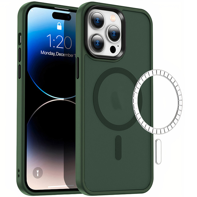 Etui ochronne na telefon MagMat Case do MagSafe do Apple iPhone 13 Pro Matte Green + Szkło