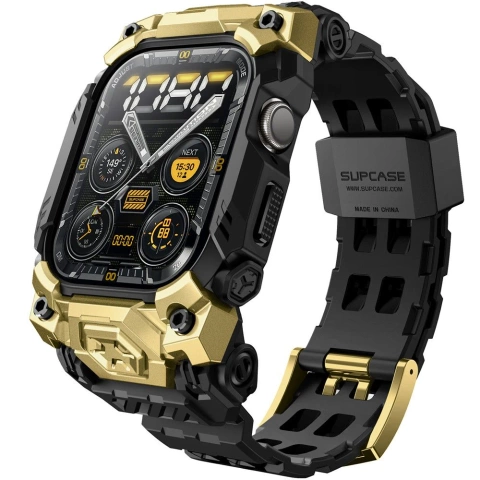 Etui z Paskiem do Apple Watch 10 (46mm) Czarno-Złote SUPCASE Unicorn Beetle Ore