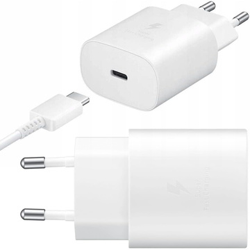 Original Samsung USB-C Ladegerät 25W Typ C Kabel 180cm Premium Super Fast Charge Set Weiß