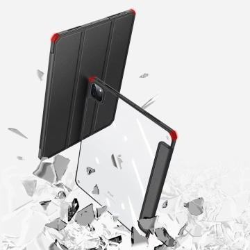 Dux Ducis Copa Hülle für iPad Pro 12.9 '' 2021/2020/2018 Smart Cover mit Ständer schwarz