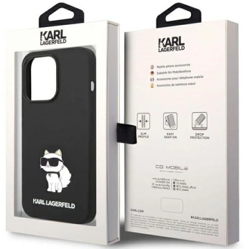 Etui Karl Lagerfeld KLHMP14LSNCHBCK do iPhone 14 Pro 6,1" hardcase Silicone Choupette MagSafe