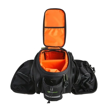 Torba rowerowa Rockbros A6-6 na bagażnik 35 l z rozkładanymi kieszeniami - czarna