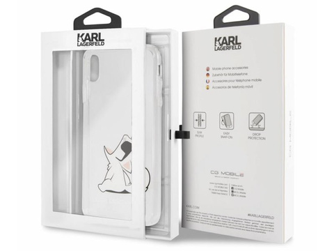 Etui Karl Lagerfeld Choupette do Apple iPhone XS Max Clear