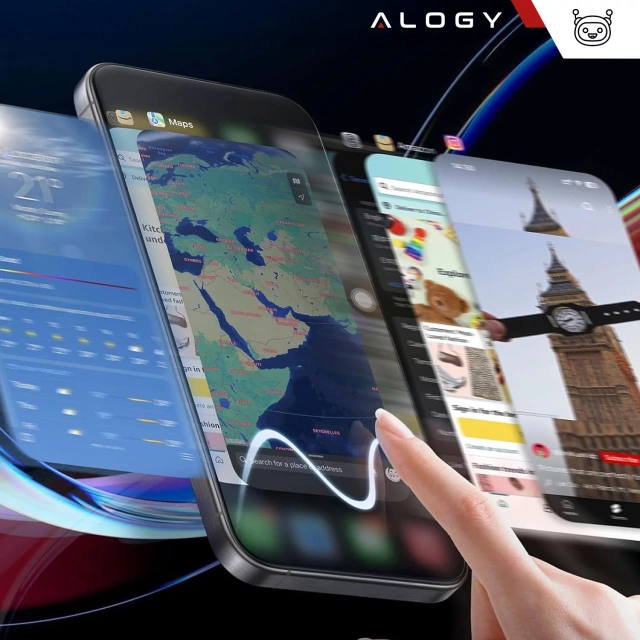 Szkło hartowane do Apple iPhone 16e ochronne szkiełko na ekran 9H Alogy EasyShield™️ z ramką montażową