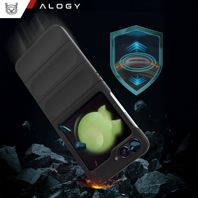 Etui ochronne na telefon MagicShield obudowa plecki case do Samsung Galaxy Z Flip 6 Czarne