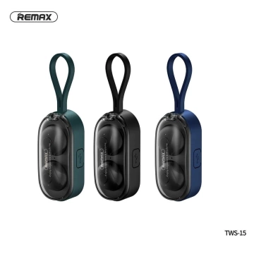 Kabellose Bluetooth-Kopfhörer REMAX TWS-15 mit Dockingstation im Smartband
