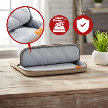 Bange wasserdichte Laptoptasche für Laptops bis 15,6 Zoll – geräumig und komfortabel, robust und atmungsaktiv, ideal für Stadt und Reisen, Büro und Flug, Unisex – Beige