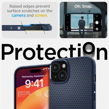 Spigen Liquid Air Case für iPhone 15 Plus Blau – Schlanker TPU-Schutz