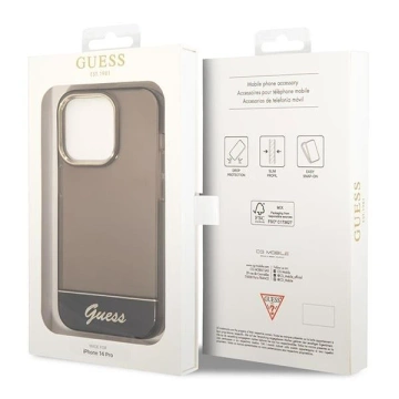 Etui Guess GUHCP14LHGCOK für Apple iPhone 14 Pro 6,1" Czarny/Black Hardcase Durchscheinend