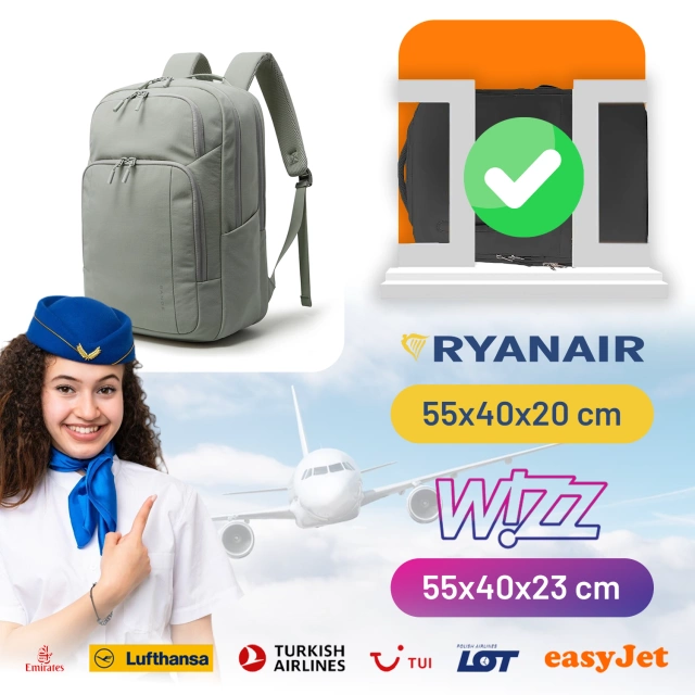 Plecak wodoodporny Bange 23L na laptopa 16.4" – pojemny i wygodny, odporny i oddychający, miejski i podróżny do pracy i samolotu, unisex – Szary