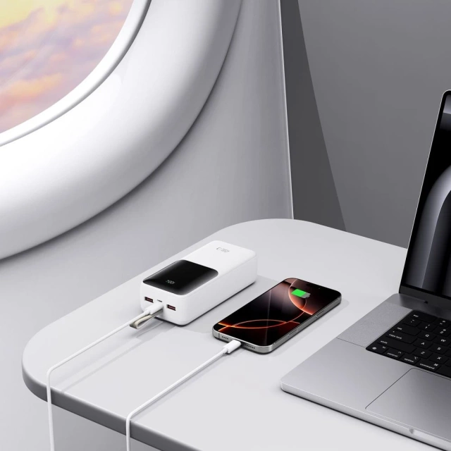 Powerbank Tech-Protect PB03 30000mAh 22.5W Biały USB-A USB-C