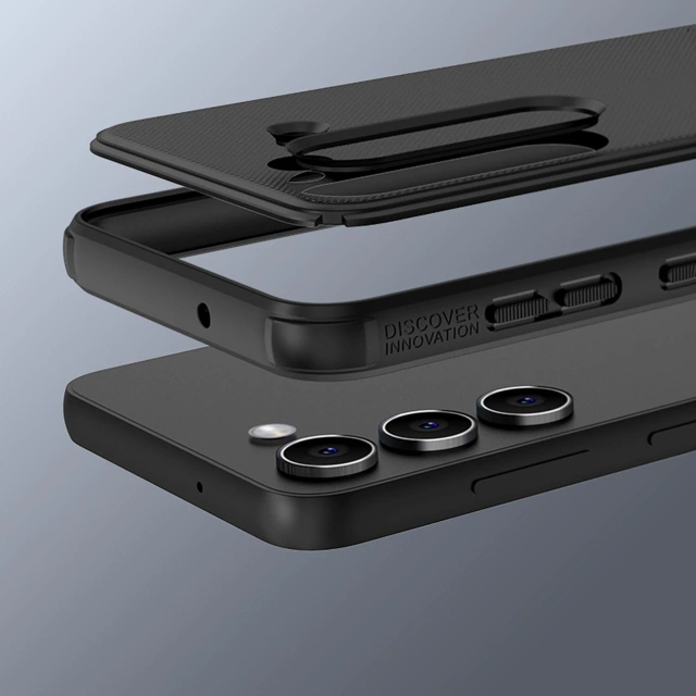 Etui Nillkin Super Frosted Shield Pro etui do Samsung Galaxy S23+ pancerny pokrowiec + podstawka na telefon niebieskie