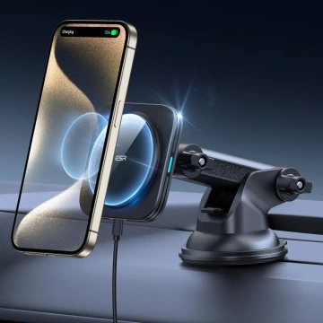 Uchwyt Samochodowy ESR HaloLock Qi2 15W MagSafe Czarny