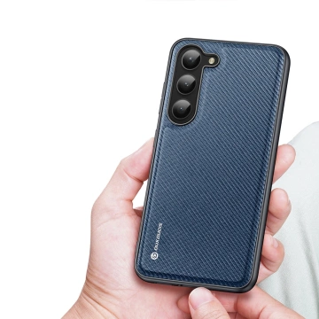 Dux Ducis Fino Schutzhülle für Samsung Galaxy S23 Hülle mit Silikonrahmen blau