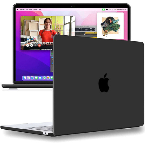 Etui do Macbook Air 15 M2 2023 / M3 2024 (A2941,A3114) Case obudowa pokrowiec matowe Alogy Hard Cover Czarne
