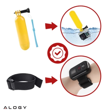 Zestaw Akcesoriów do GoPro Hero 13 12 11 10 9 8 7 6 kamerki sportowej zestaw mocowań Alogy ActionKit™ XXL 58w1 z Etui pokrowcem Walizką