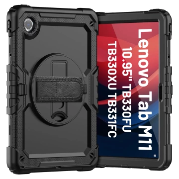 Etui pancerne 360 z miejscem na rysik do Lenovo K11/ K11E 11” / M11 10.95" 11" TB330FU TB330XU TB331FC Alogy Pirate 360 Case obudowa na tablet Czarne