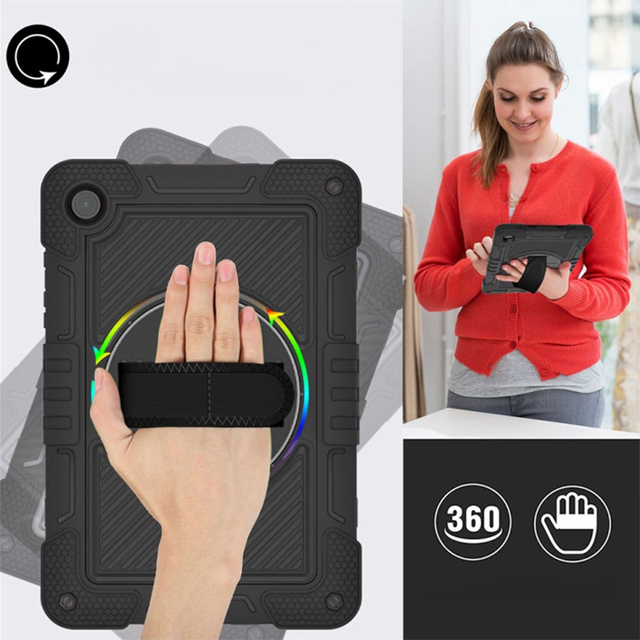 Etui do Samsung Galaxy Tab A11+ / A9+ Plus 2023 11" X210/X215/X216 pancerne obudowa z paskiem Alogy Case czarne