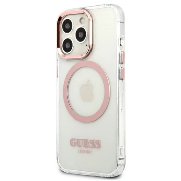 Etui Guess GUHMP13LHTRMP do iPhone 13 Pro / 13 6,1" hard case Metal Outline Magsafe