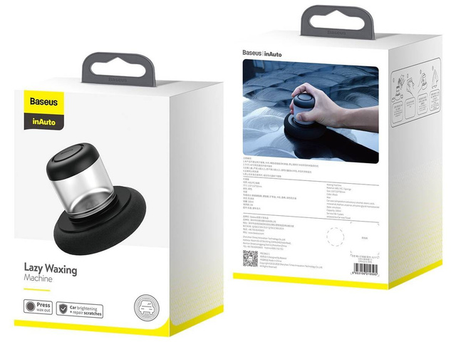 Polerka samochodowa Baseus Lazy Waxing aplikator + wosk czarna