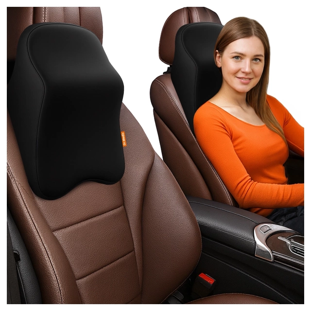 Poduszka do Samochodu pod Głowę Kark Szyję DR.MEDIC ErgoNeck™ Ergonomiczna poduszka na fotel zagłówek krzesło gamingowa do biura auta dla kierowcy pasażera