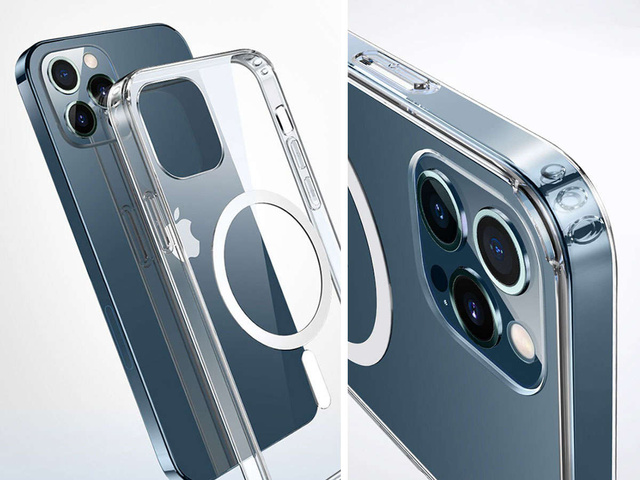 Etui pancerne Ultra Slim Alogy do ładowarek Qi do iPhone 12/ Pro Przezroczyste + Ładowarka Qi