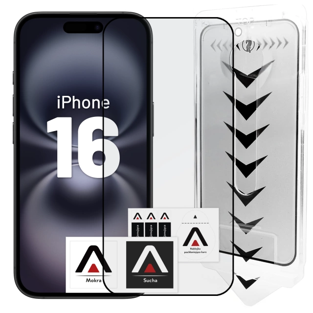 Gehärtetes Glas für Apple iPhone 16 Displayschutzfolie 9H Alogy Heavy Pro™️
