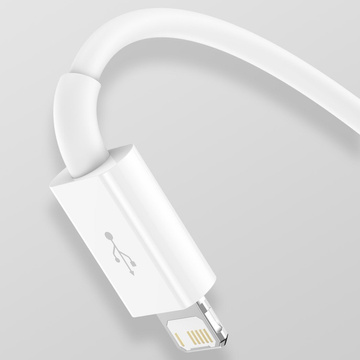 Kabel 1.5m Baseus Superior Series USB 3w1 Micro USB / Lightning / USB-C 3.5A Biały