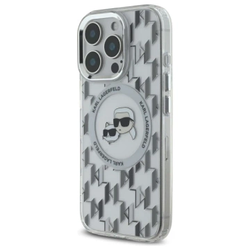 Karl Lagerfeld Hülle für iPhone 16 Pro Max 6,9" Transparent MagSafe IML Monogramm Karl