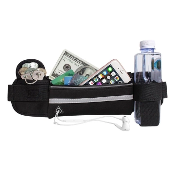 Gürteltasche Laufgürtel Wasserflaschentasche Handyhülle mit Kopfhörerausgang Pink