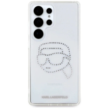 Samsung Galaxy S25 Ultra Hülle Klar Karl Lagerfeld Strass Karl Head Logo