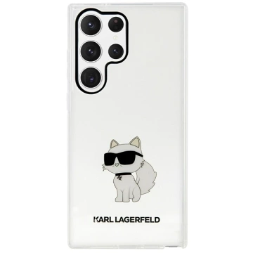Handyschutzhülle Karl Lagerfeld KLHCS23LHNCHTCT für Samsung Galaxy S23 Ultra S918 transparente Hardcase Ikonik Choupette