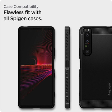 Spigen Alm Glass FC Panzerglas für Sony Xperia 1 III Schwarz