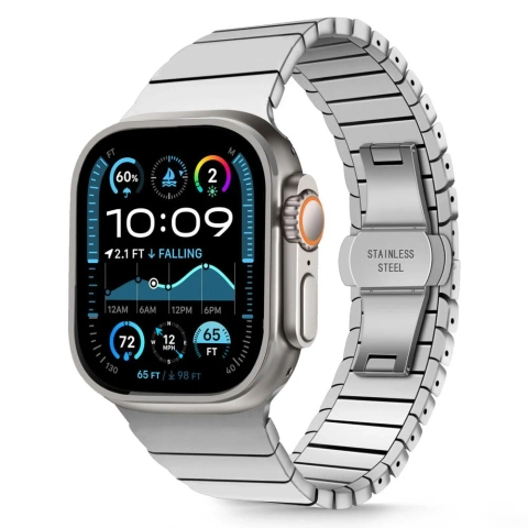 Pasek Tech-Protect LinkBand Apple Watch 44–49 mm Silver 9 10 SE ULTRA 1 2