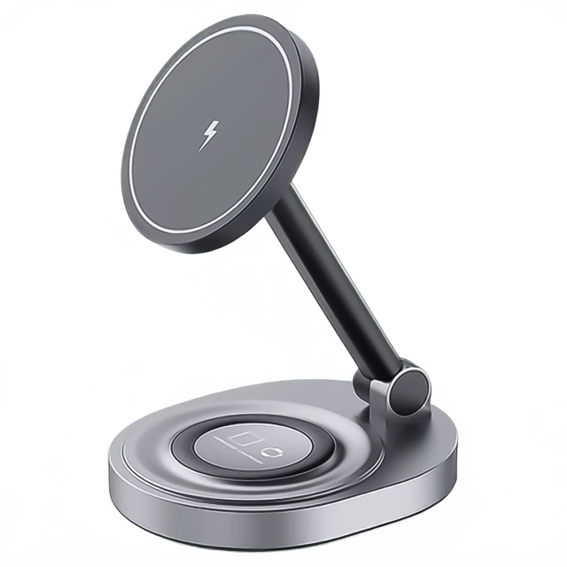 Ładowarka indukcyjna bezprzewodowa stacja Alogy 2w1 QI do Apple iPhone AirPods do MagSafe Czarna