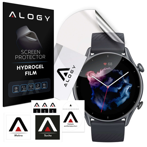 Folia ochronna Hydrożelowa hydrogel Alogy do smartwatcha do Xiaomi AmazFit GTR 3 Pro