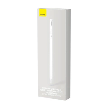 Baseus Smooth Writing 2 kapazitiver Eingabestift / Stylus mit Batterieanzeige (weiß)