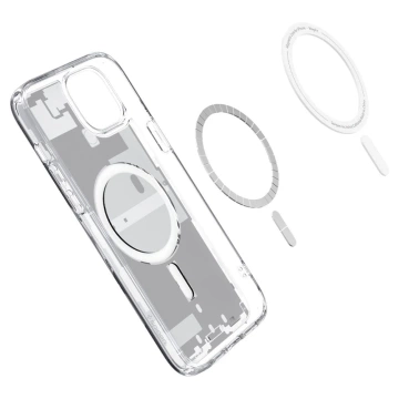 Spigen Ultra Hybrid Mag Mag Safe für Apple iPhone 15 Zero One Weiß