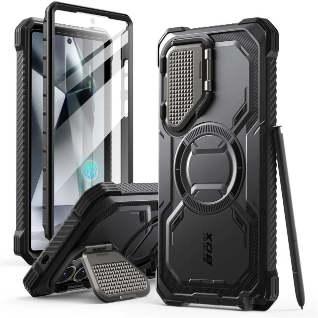 Etui für Samsung Galaxy S25 Ultra Supcase i-Blason ArmorBox Mag MagSafe Schwarz