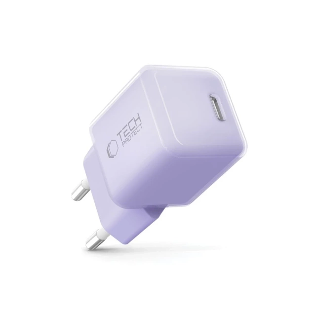 Ładowarka Sieciowa USB-C Tech-Protect NCM25 25W PD Fioletowa