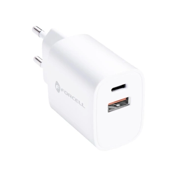 FORCELL F-ENERGY Wandladegerät Typ C USB A PD QC4.0 3A 35W Weiß